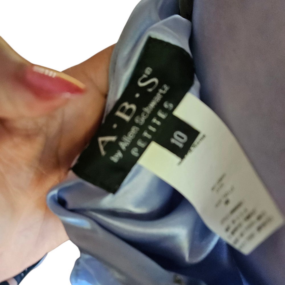 Allen B. By Allen Schwartz Light Blue Formal Maxi Dress Size 10 Petite - Picture 7 of 8